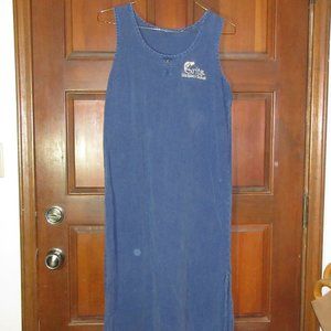 Blue Denim/Corduroy Maxi Dress Large